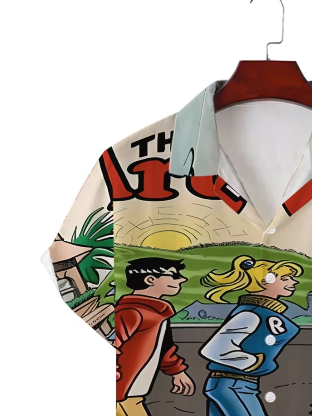 Archie Comics Hawaiian Camp Shirt XXL NWOT Button Up Retro Cartoon Aloha Men - Picture 3 of 5
